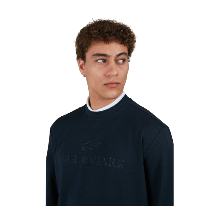 RIVIERA EMBROIDERED LOGO XSOFT FLEECE COTTON SWEATSHIRT