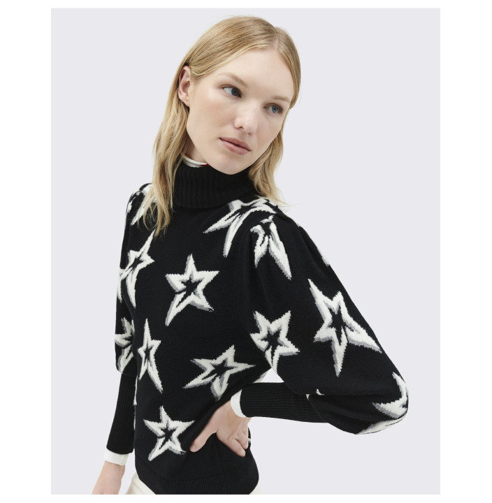 STAR DUST BALLOON SLEEVE SWEATER