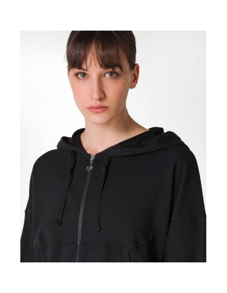 FELPA ZIP E CAPPUCCIO