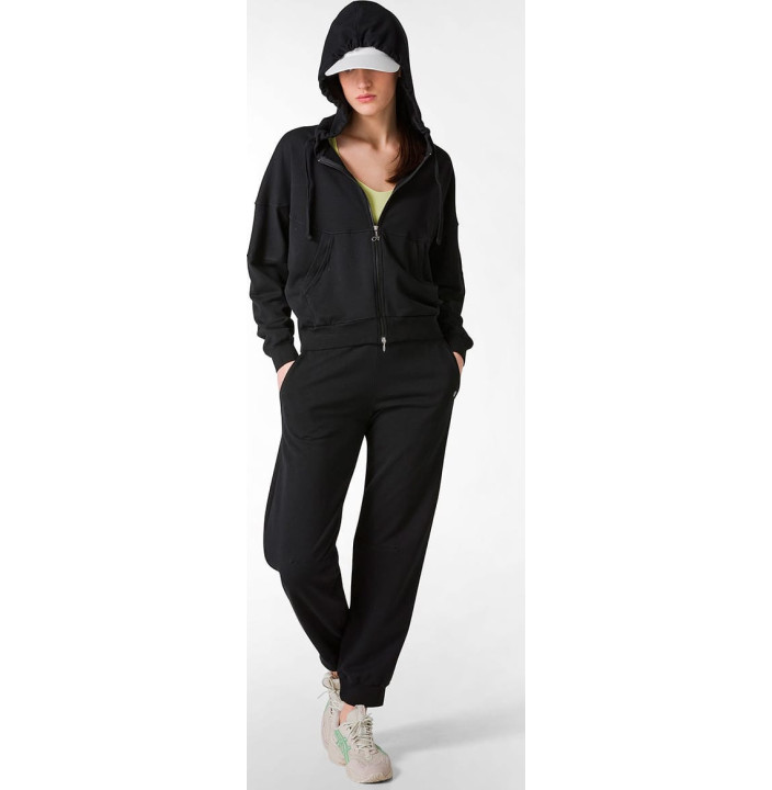 FELPA ZIP E CAPPUCCIO