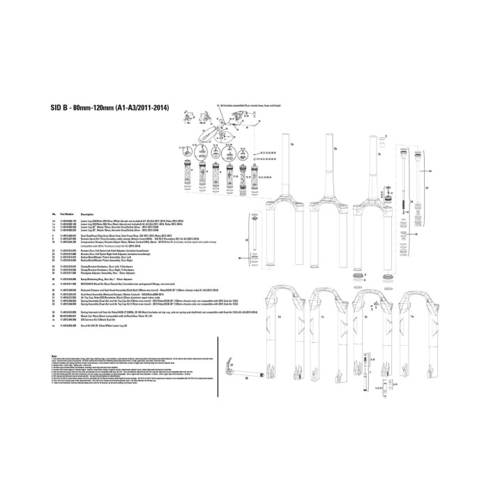 RS REC KIT RETENES GUARDAPOLVOS 32MM SID REBA XX RL `17  SIN
