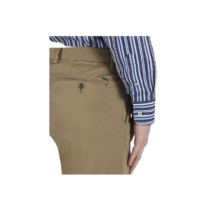 STRETCH SILK AND COTTON BERMUDA