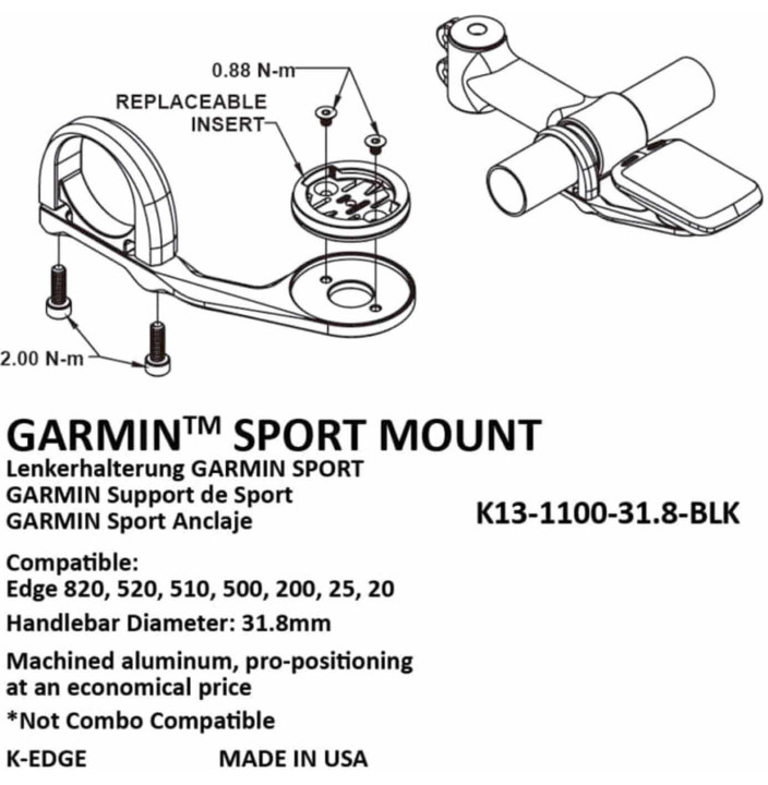 GARMIN SPORT MOUNT, 31.8MM