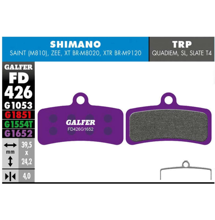 E-BIKE BRAKE PAD SHIMANO SAINT - ZEE - FD426G