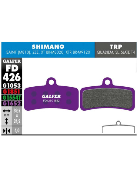 E-BIKE BRAKE PAD SHIMANO SAINT - ZEE - FD426G