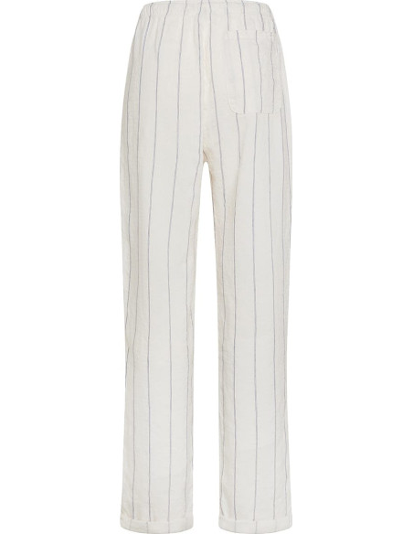 PANTALONE IN LINO GESSATO