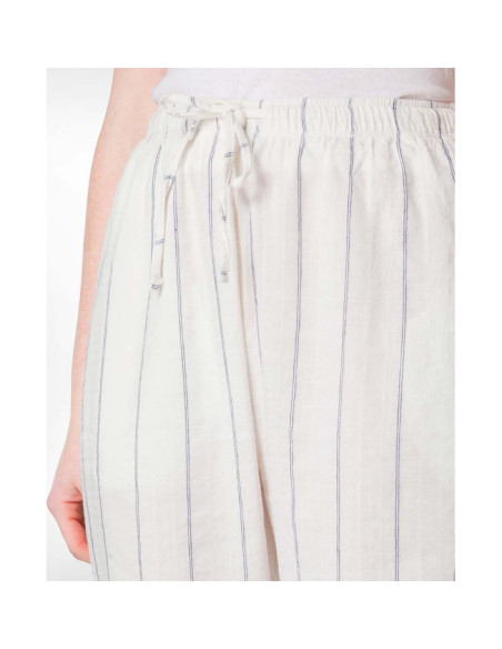 PANTALONE IN LINO GESSATO