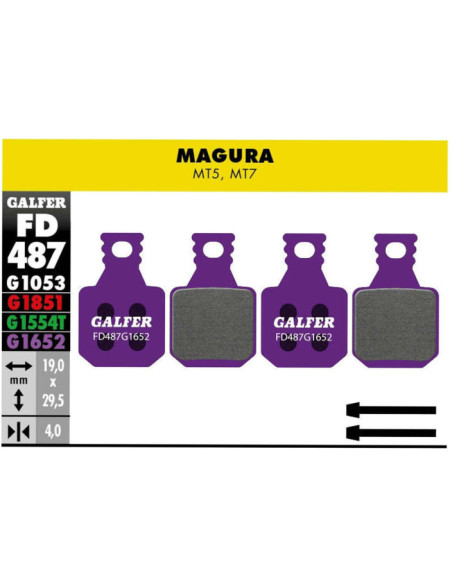 E-BIKE BRAKE PAD MAGURA MT5 - MT7 - FD487G
