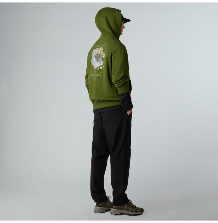 M CONNECT RELAXED HOODED SWEATSHIRT-GRAP