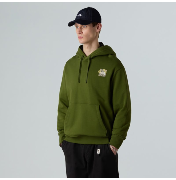 M CONNECT RELAXED HOODED SWEATSHIRT-GRAP