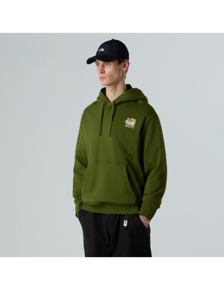 M CONNECT RELAXED HOODED SWEATSHIRT-GRAP