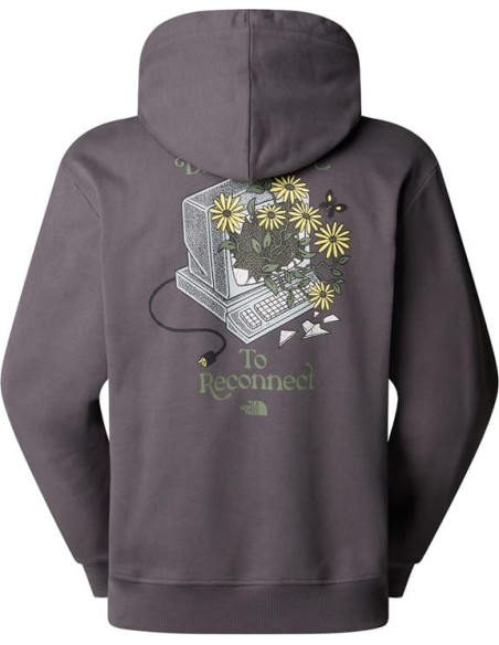 M CONNECT RELAXED HOODED SWEATSHIRT-GRAP
