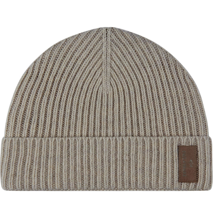 BERRETTO IN RE-WOOL CON BADGE IN ALCANTARA®