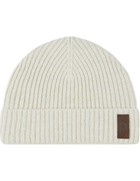 BERRETTO IN RE-WOOL CON BADGE IN ALCANTARA®