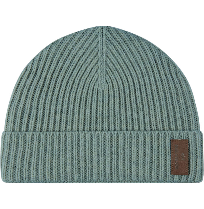 BERRETTO IN RE-WOOL CON BADGE IN ALCANTARA®