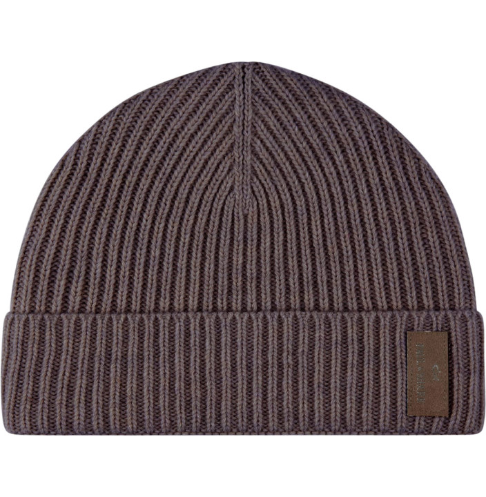 BERRETTO IN RE-WOOL CON BADGE IN ALCANTARA®