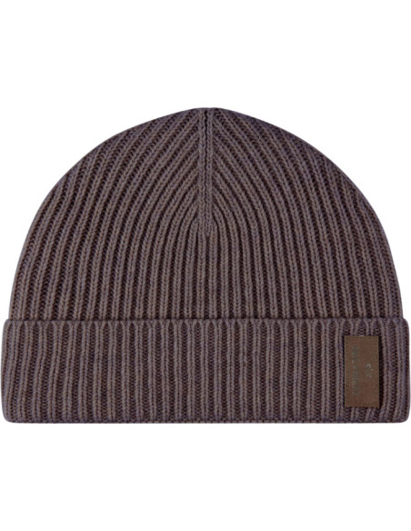 BERRETTO IN RE-WOOL CON BADGE IN ALCANTARA®