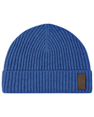 BERRETTO IN RE-WOOL CON BADGE IN ALCANTARA®