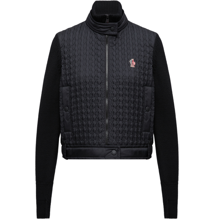 PADDED WOOL ZIP-UP CARDIGAN