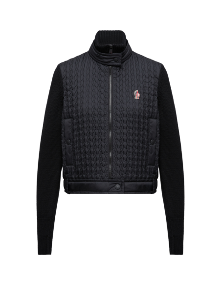 PADDED WOOL ZIP-UP CARDIGAN