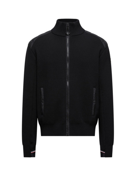 PADDED WOOL ZIP-UP CARDIGAN