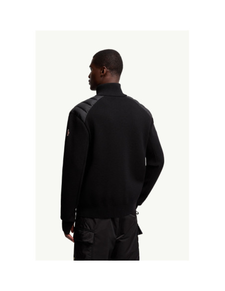 PADDED WOOL ZIP-UP CARDIGAN