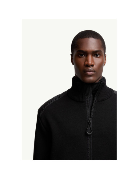 PADDED WOOL ZIP-UP CARDIGAN