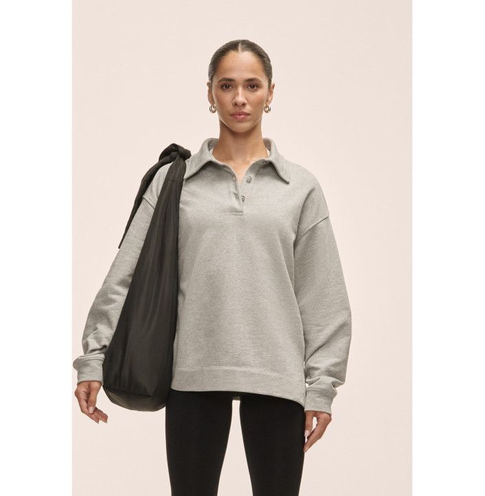 Casall Polo Collar Terry Sweater