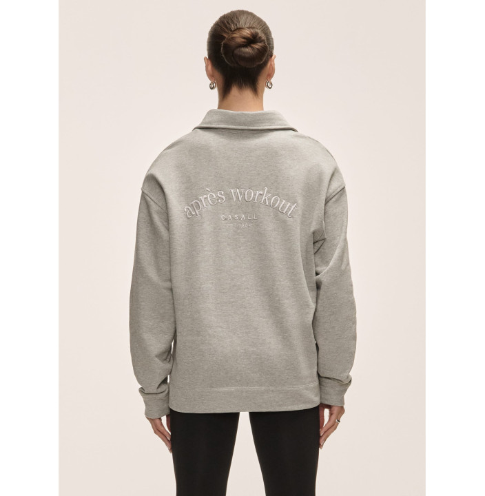 Casall Polo Collar Terry Sweater