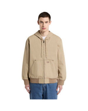 UNLINED CANVAS HOODED BOMBER