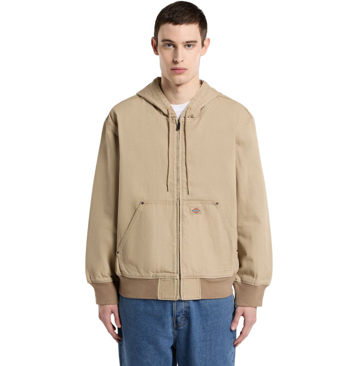 UNLINED CANVAS HOODED BOMBER