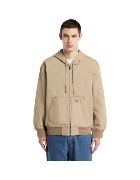 UNLINED CANVAS HOODED BOMBER