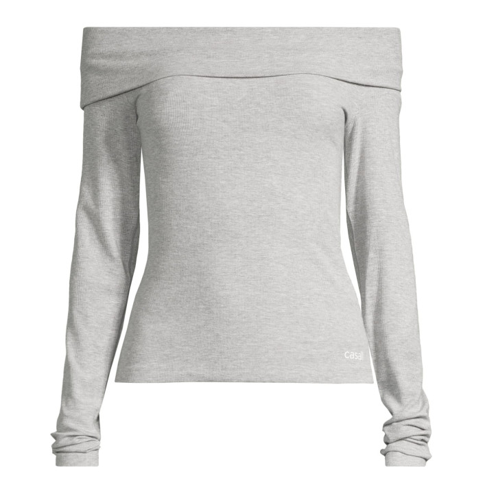 Casall Off Shoulder Rib Long Sleeve