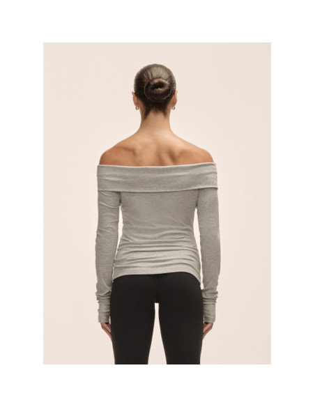 Casall Off Shoulder Rib Long Sleeve