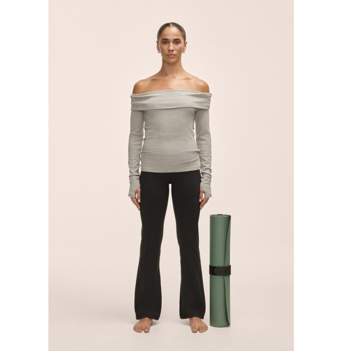 Casall Off Shoulder Rib Long Sleeve