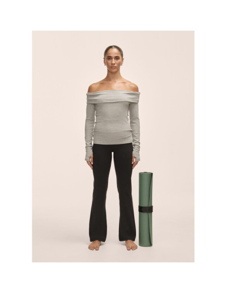 Casall Off Shoulder Rib Long Sleeve