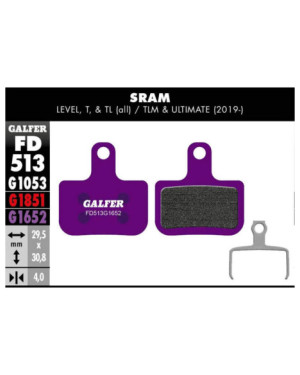 E-BIKE BRAKE PAD SRAM LEVEL, T, TL - FD513G
