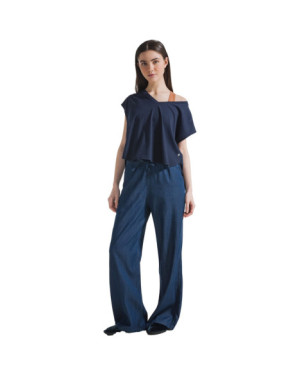 PANTALONE PALAZZO IN DENIM