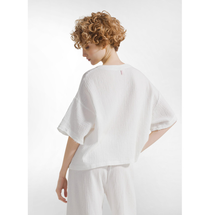 BLUSA IN GARZA DI COTONE