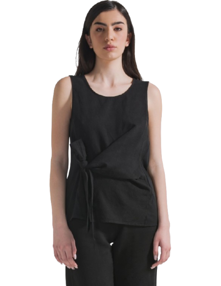 BLUSA SMANICATA CON NODO