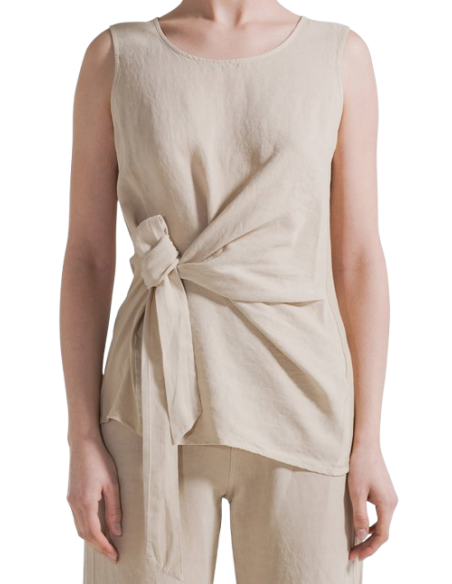 BLUSA SMANICATA CON NODO