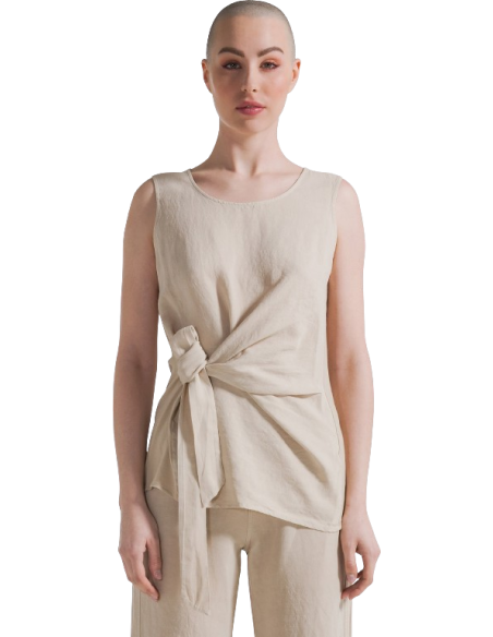 BLUSA SMANICATA CON NODO