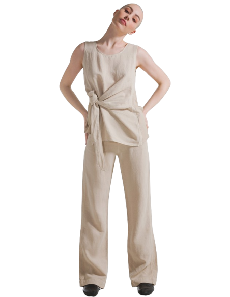 BLUSA SMANICATA CON NODO