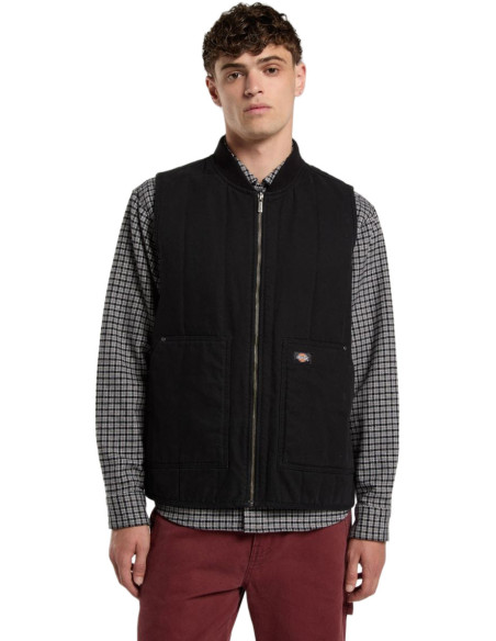 QUILTED CANVAS VEST