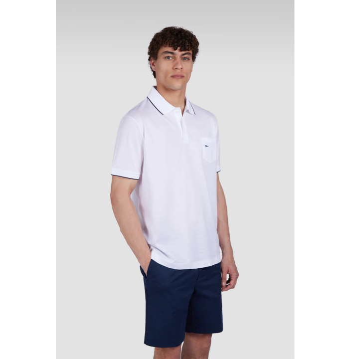 DOUBLE MERCERISED COTTON JERSEY POLO SHIRT