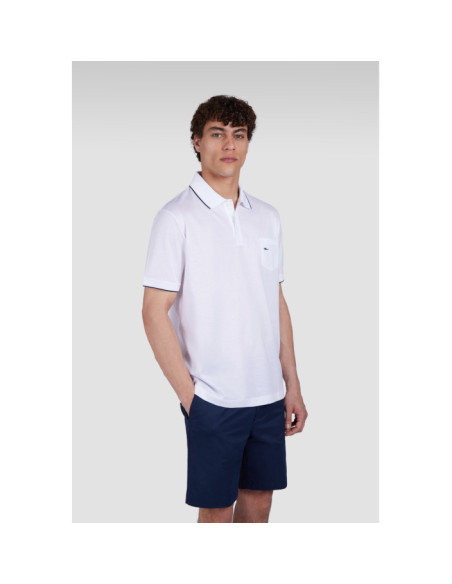 DOUBLE MERCERISED COTTON JERSEY POLO SHIRT