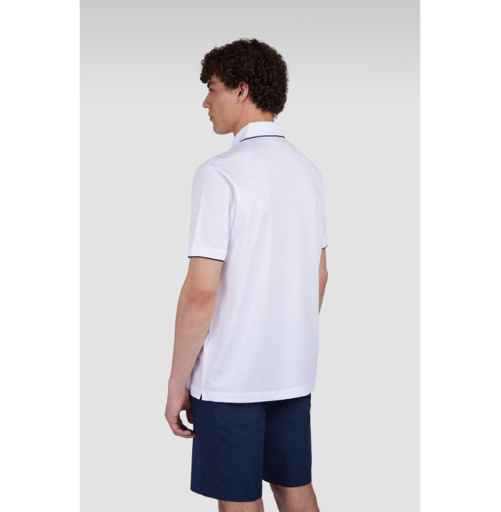 DOUBLE MERCERISED COTTON JERSEY POLO SHIRT