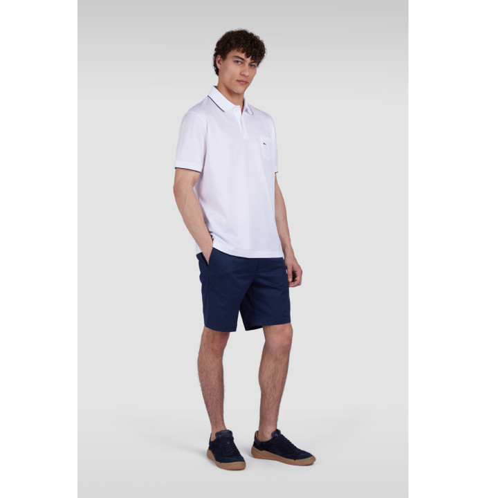 DOUBLE MERCERISED COTTON JERSEY POLO SHIRT