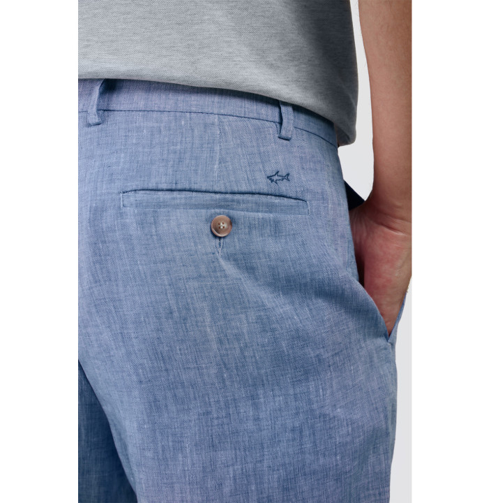 SOFT AND LIGHTWEIGHT WASHED LINEN BERMUDA SHORTS