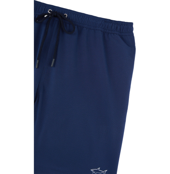 PORTOFINO SEERSUCKER SWIM SHORTS WITH REFLECTIVE SHARK ICON